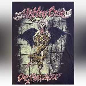 Mötley Crüe Dr Feelgood Graphic Band T-Shirt Men’s Large Black